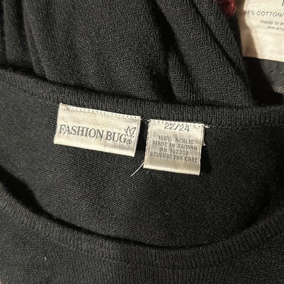 Fashion Bug Black Floral Sweater - Picture 9 of 9